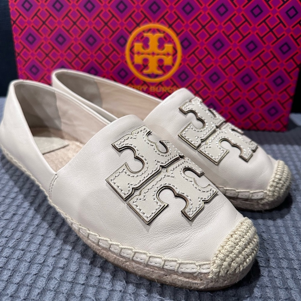 Tory Burch size 6.5 Ines Ladies Black Slip-On Espadrilles